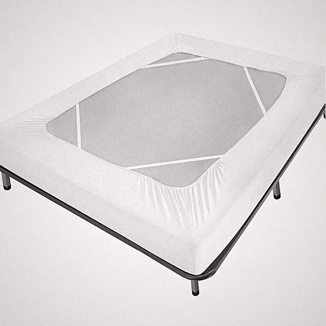 Box Spring Cover Queen Size Bed Skirt Wrap 4 Side of The Queen, White