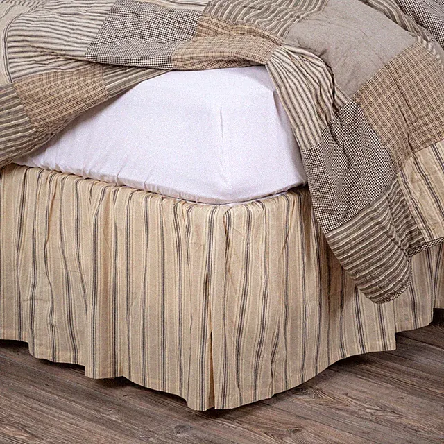 Farmhouse Queen Bed Skirt Creme Gathered Sawyer Mill Bedroom Decor VHC Brands